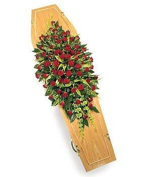 Coffin Spray Red Rose