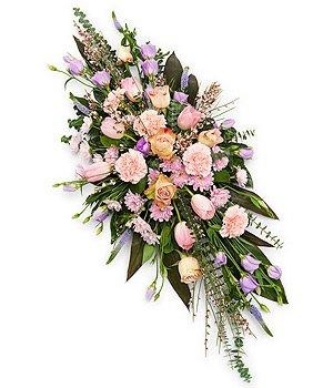 Coffin Spray Pink and Mauve