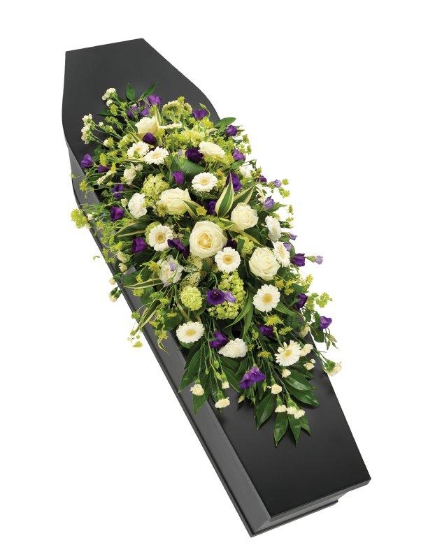 Coffin Spray Purple and White