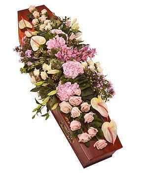 Coffin Spray Soft Pastel Pink