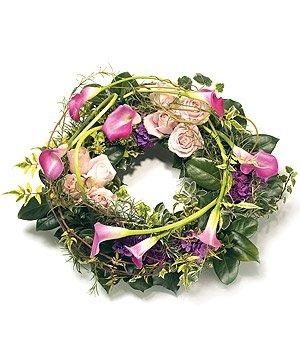 Wreath Contemporary Pink Calla Lily